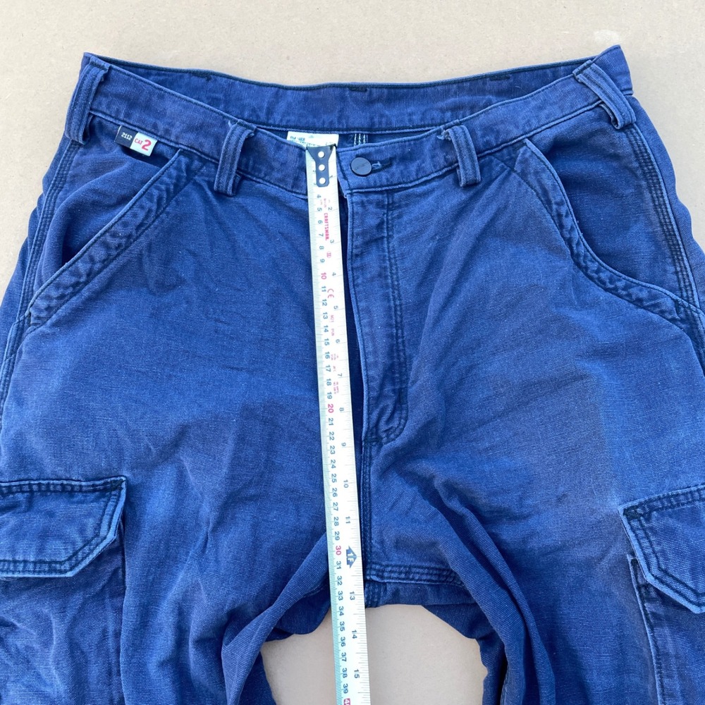 Carhartt Cargo Pants Mens 35x34 Blue Workwear FR Flame Resistant FRB240 DNY - Picture 7 of 9